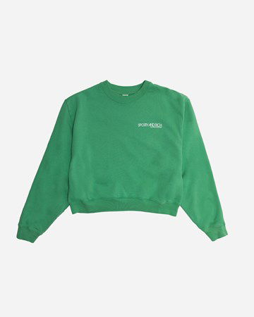 Mikina Sporty & Rich Disco Cropped Crewneck Zelené | CR474KE, 0