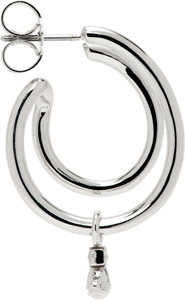 Náušnice Vivienne Westwood Ronda Double Hoop Single Earring with Dangle Charm Metalická | 62030096-02P019-, 0