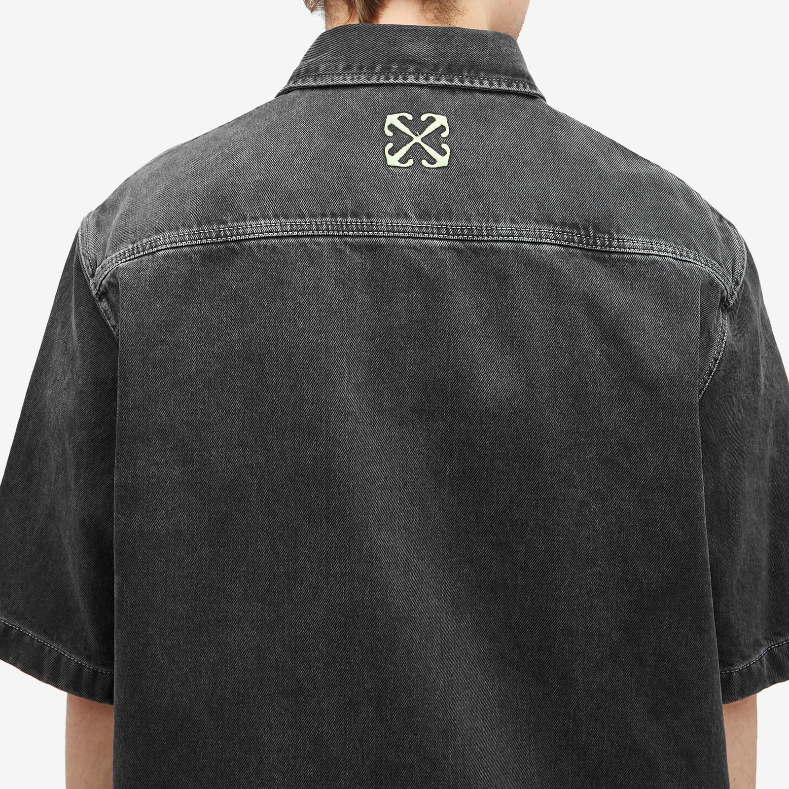 Black Denim Bowling Shirt