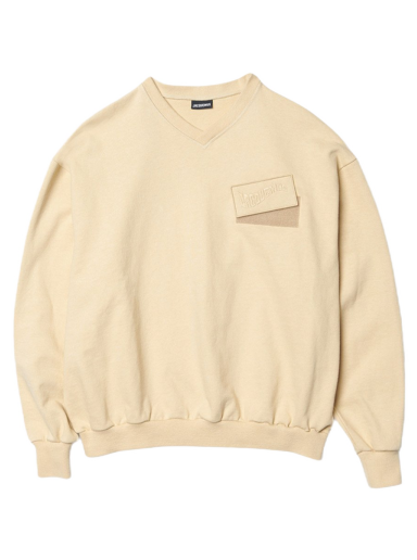Mikina Jacquemus Le Santon Wavey Logo Regular Fit Béžová | 226JS045-2177-150
