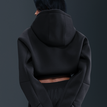 Mikina Nike Full-Zip Hoodie Modal Polyester Čierna | HV2076-010, 3