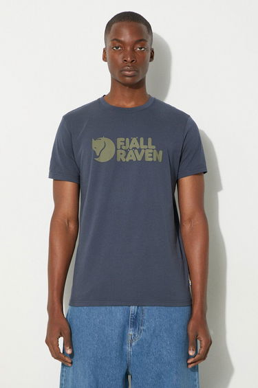 Tričko FJÄLLRÄVEN Logo T-Shirt Navy | F87310-560, 3