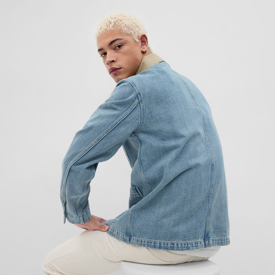 Bunda GAP Indigo Chore Jacket Modrá | 585766-00, 1