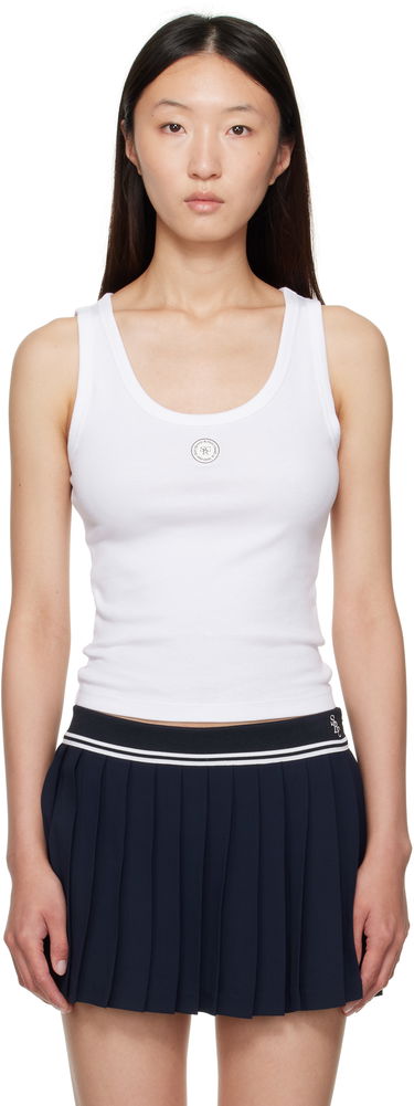 Tielko Sporty & Rich Sporty & Rich Baby Rib 'SRHWC' Tank Top Biela | TO081600305WH01, 0