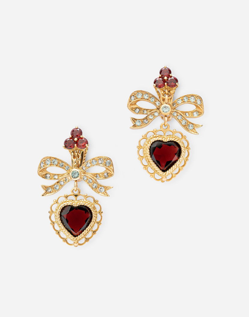 Náušnice Dolce & Gabbana Dolce & Gabbana Love Heart Drop Earrings Červená | WEKL1GWGAR4ZOO00