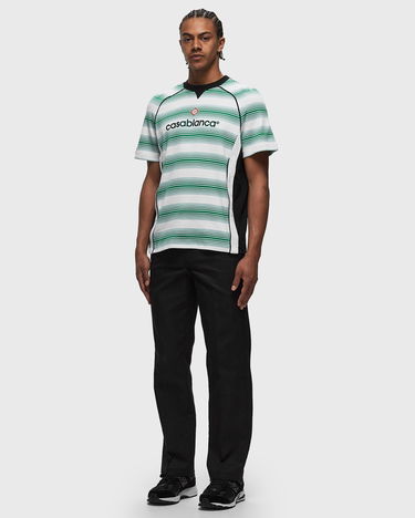 Tričko Casablanca LOGO STRIPE PANELLED T-SHIRT Zelené | MS24-JTP-239-01, 1