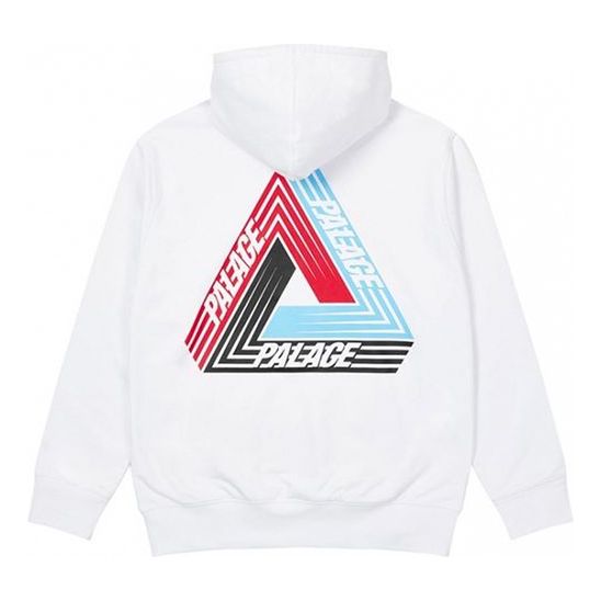 Mikina Palace Triangle Logo Long Sleeve Hoodie Biela | P19HD086, 0