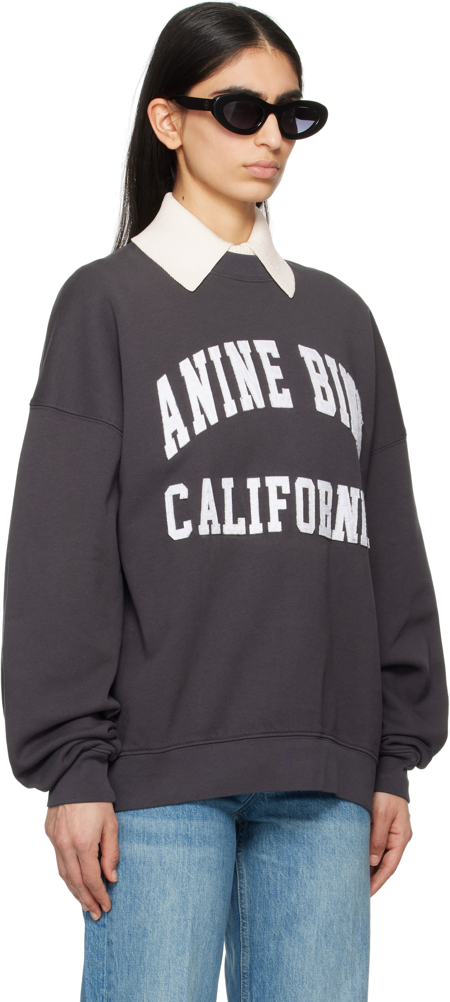 Mikina Anine Bing Anine Bing Miles Sweatshirt Šedá | A-08-10025-009, 1