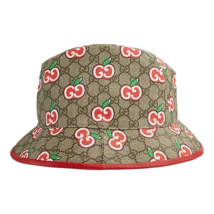 Klobúk Gucci Canvas Bucket Hat with Apple Print Béžová | 628445-4HL96-8474