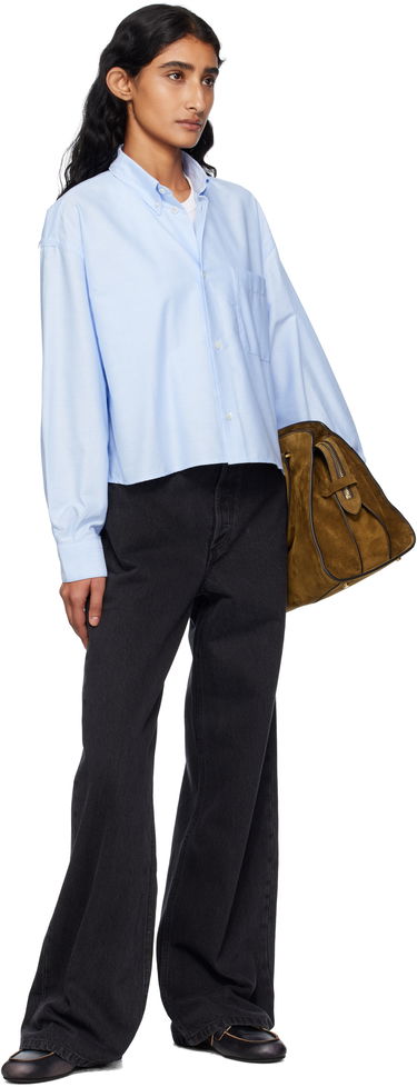 Košeľa A.P.C. A.P.C. Sophia Cropped Oxford Shirt Modrá | COECK-F12632, 3