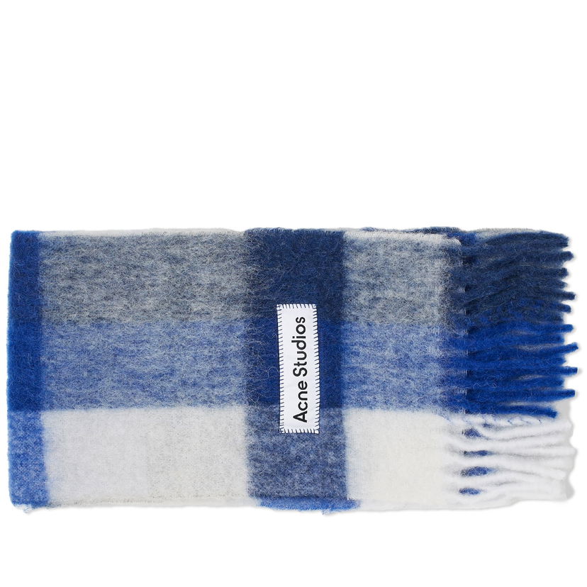 Šál Acne Studios Vally Check Scarf Modrá | CA0084-DL7