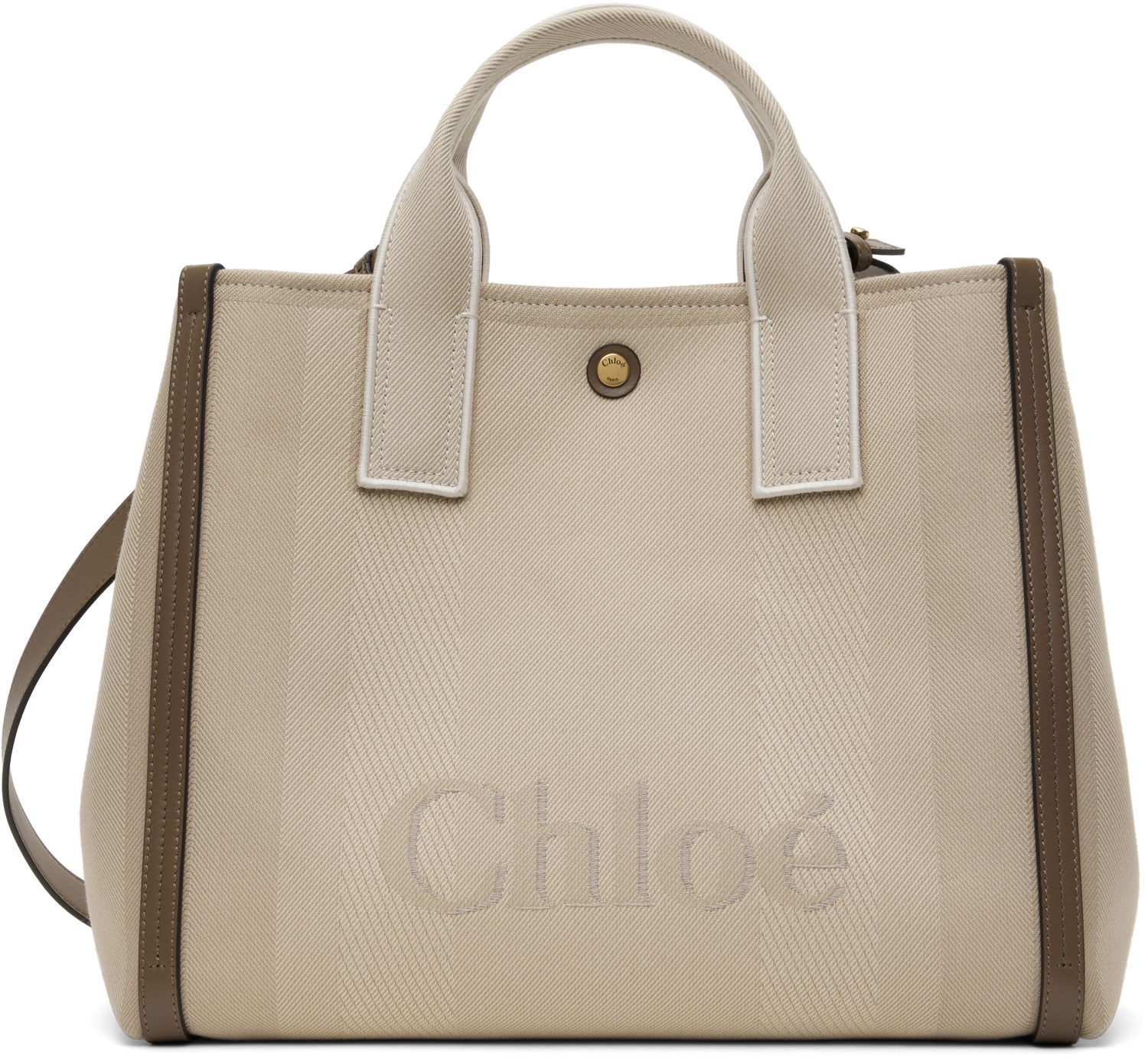 Tote bag CHLOÉ Chloé 'Chloé Carry' Tote Bag Béžová | CHC25SS910O65, 0