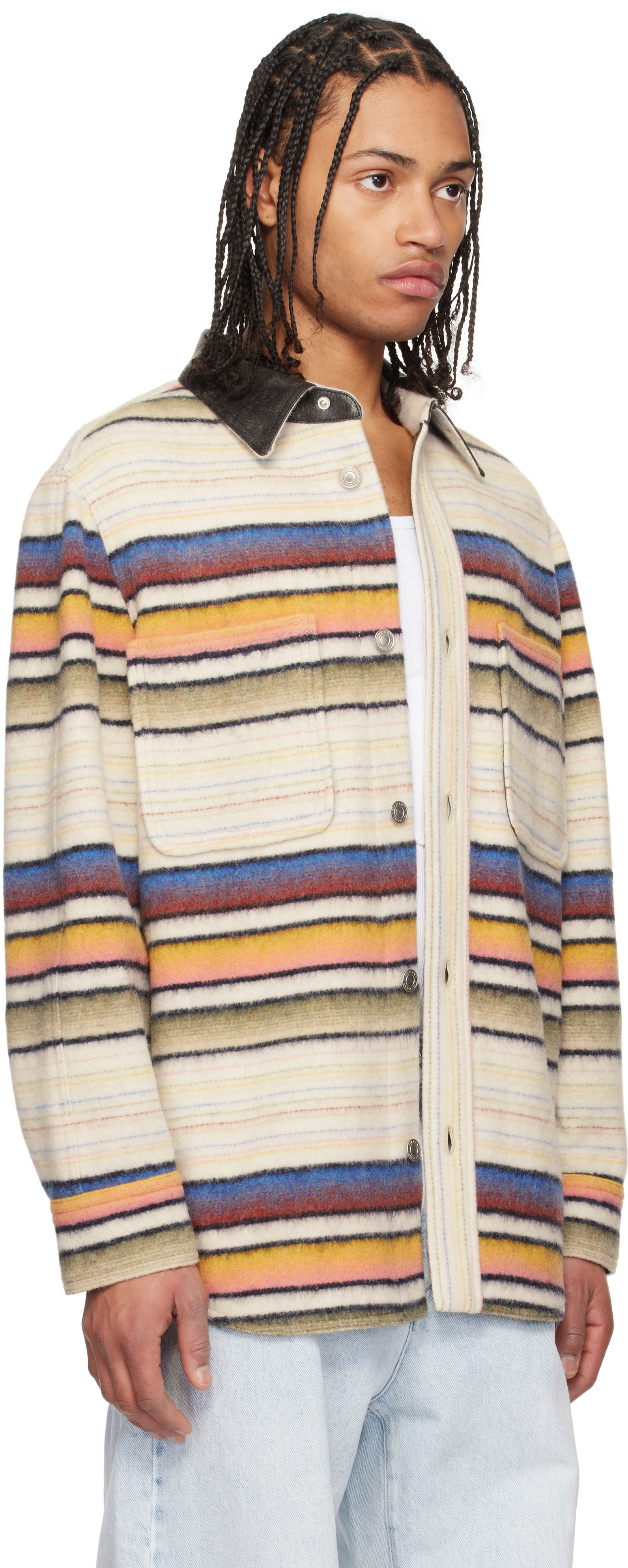 Isabel Marant Duncan Striped Overshirt