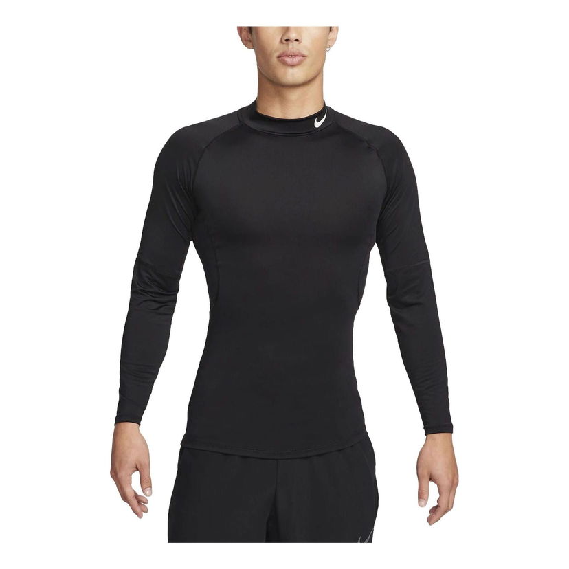 Body Nike Pro Dri-FIT Fitness Long Mock-Neck T-Shirt Čierna | FB7909-010