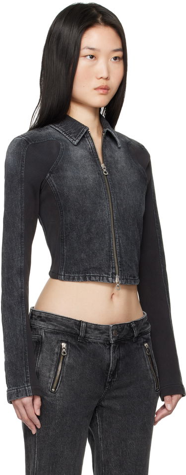 Bunda Diesel Black Cropped Denim Jacket Čierna | A14379 0AJEK, 1