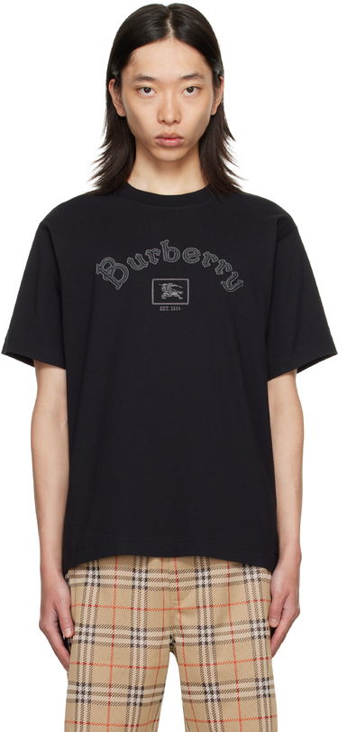 Tričko Burberry Burberry Gothic Logo Cotton T-Shirt Čierna | 8116061, 0