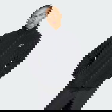 Bunda adidas Performance Trefoil Essentials Teddy Fleece Jacket Čierna | JV7676, 0