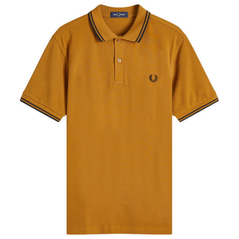 Polo tričko Fred Perry Polo Shirt Twin Tipped Large Hnedá | M3600-T59