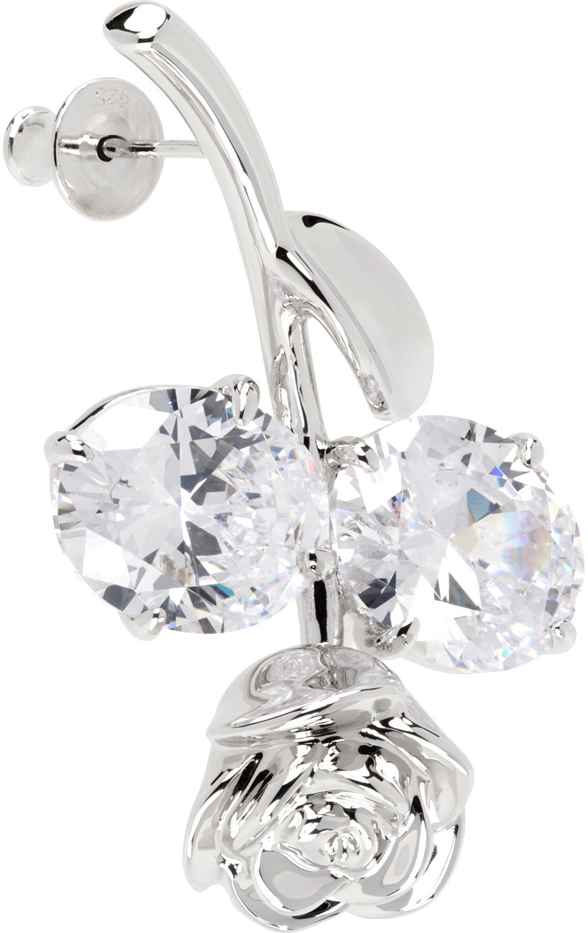 Náušnice SHUSHU/TONG SHUSHU/TONG YVMIN Edition Upside Down Rose Single Earring Metalická | 22329SLV00DR, 1