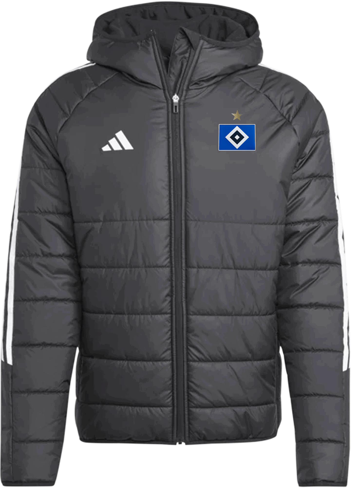 Prešívaná bunda adidas Originals Hamburger SV Hooded Puffer Winter Jacket Čierna | 6hsvij7388, 0