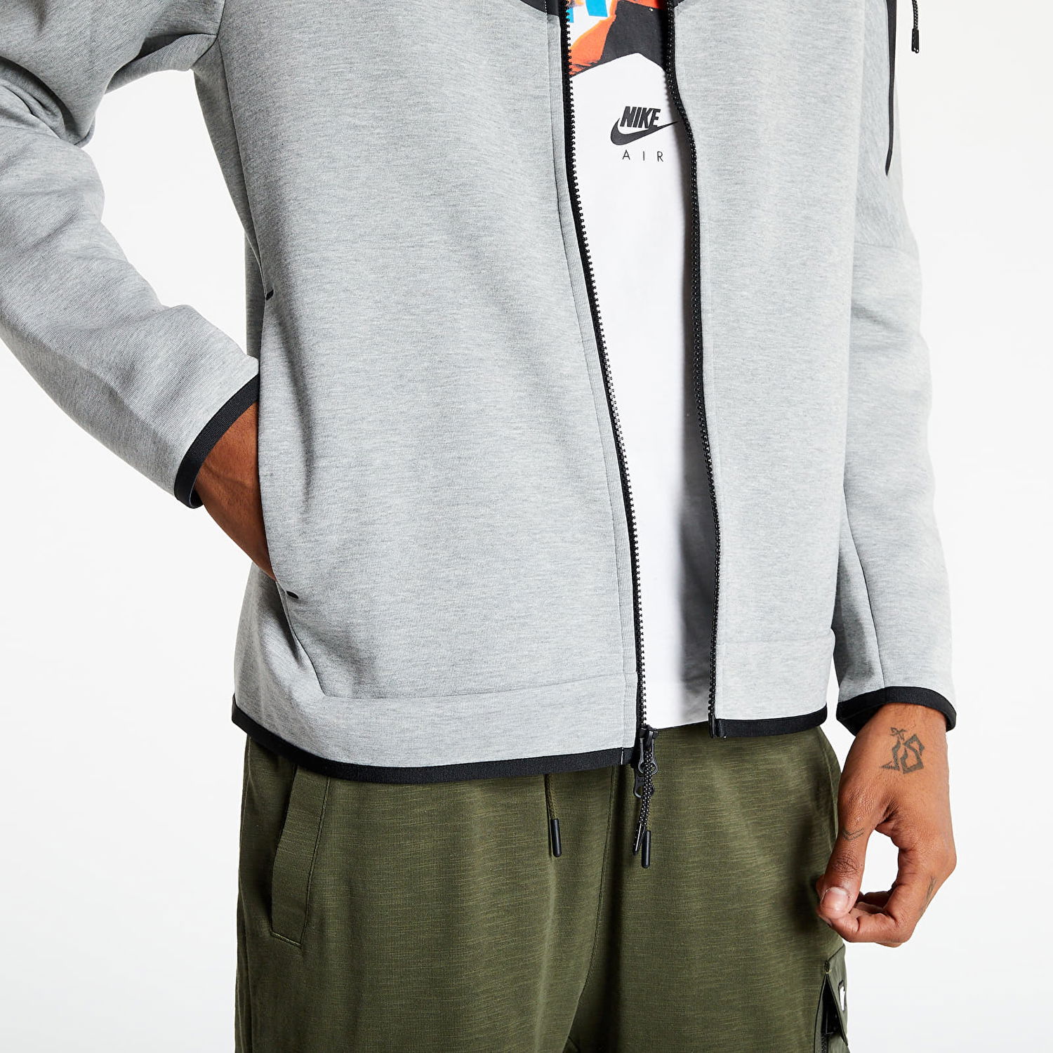 Mikina Nike Tech Fleece Full-Zip Hoodie Šedá | CU4489-063, 1
