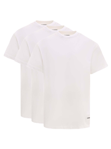 Tričko Jil Sander Biologic Cotton Logo Label T-Shirt Set Biela | J47GC0001J45048#100