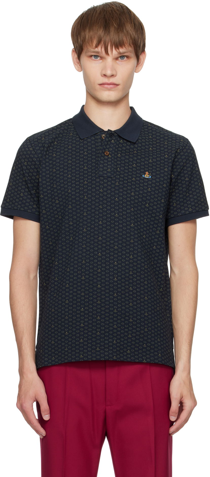 Polo tričko Vivienne Westwood Vivienne Westwood Classic Polo Navy | 2H01000P-J009Q-