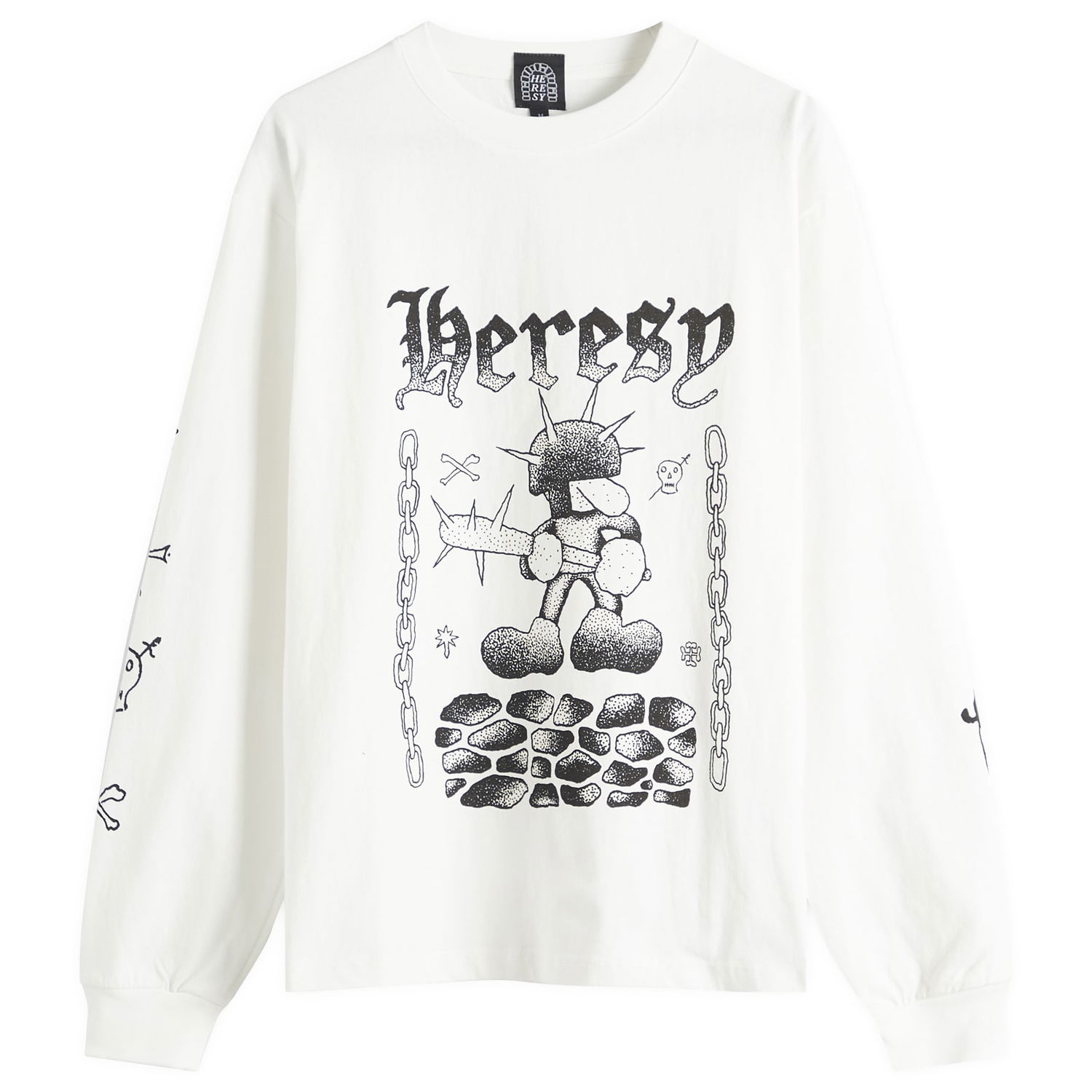 Tričko Heresy Heresy Fightin' Longsleeve Graphic T-Shirt Biela | HSS25-T11E, 1