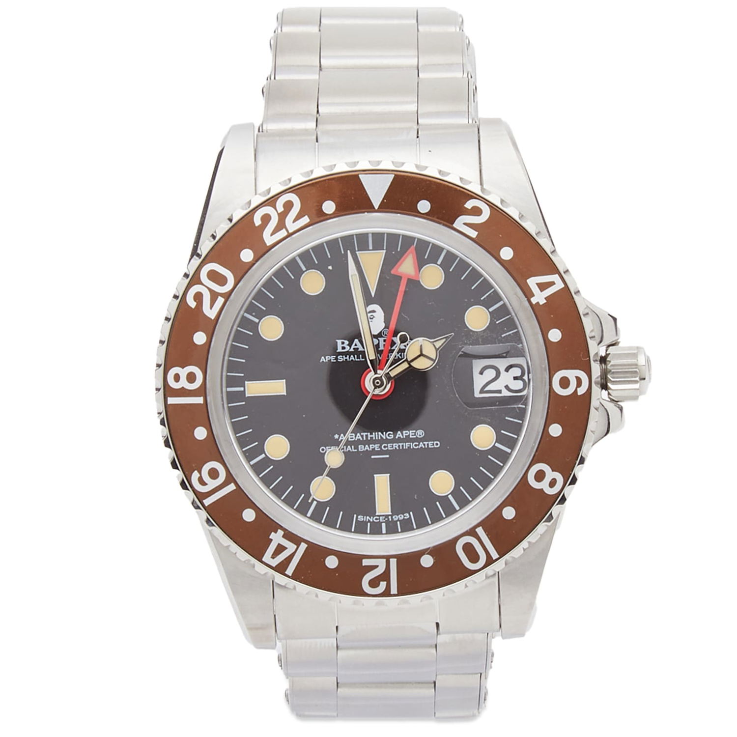 Hodinky BAPE Classic Type 2 x Hnedá | 001WHJ301009I-BRW, 0