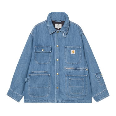 Bunda Carhartt WIP Stone Washed Denim Chore Coat Modrá | A242054_6, 3