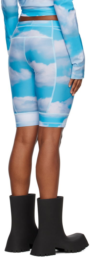 Šortky VETEMENTS Printed Bike Shorts Modrá | VL14AT400S, 2