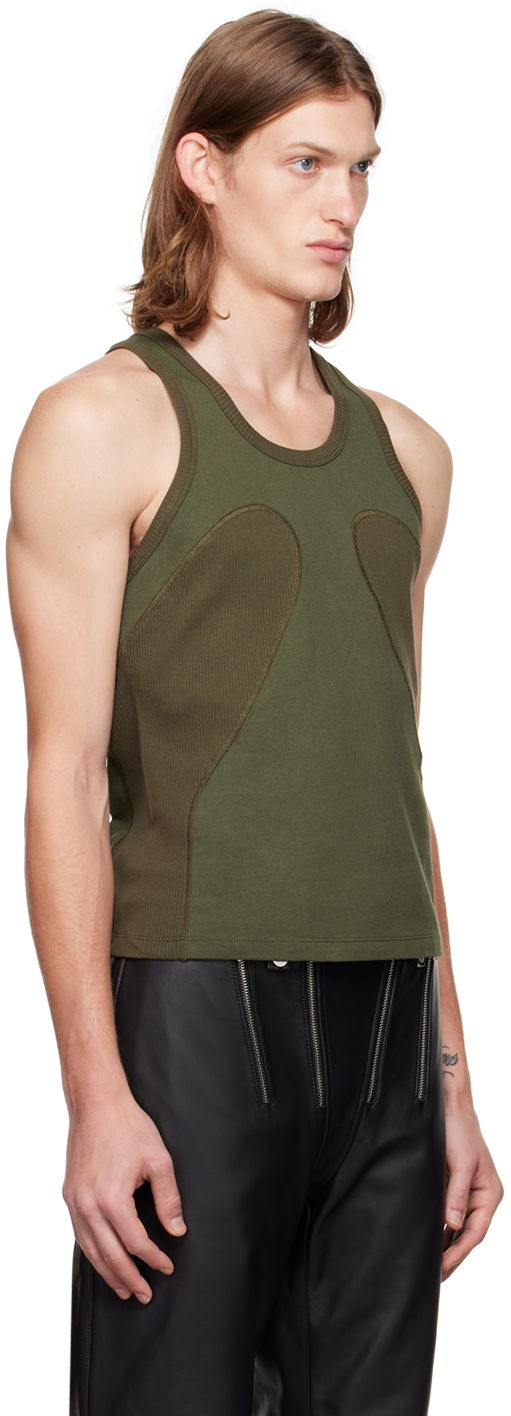 Tielko Dion Lee Ribbed Tank Top Zelené | C3064P22, 1