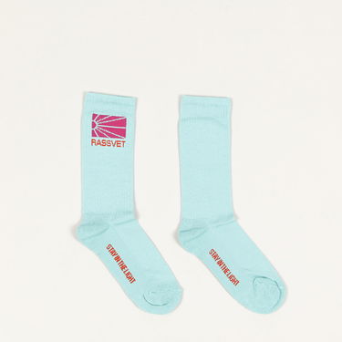 Ponožky PACCBET Rassvet Logo Knit Socks Tyrkysová | Rassvet-logo-knit-socks-green, 1