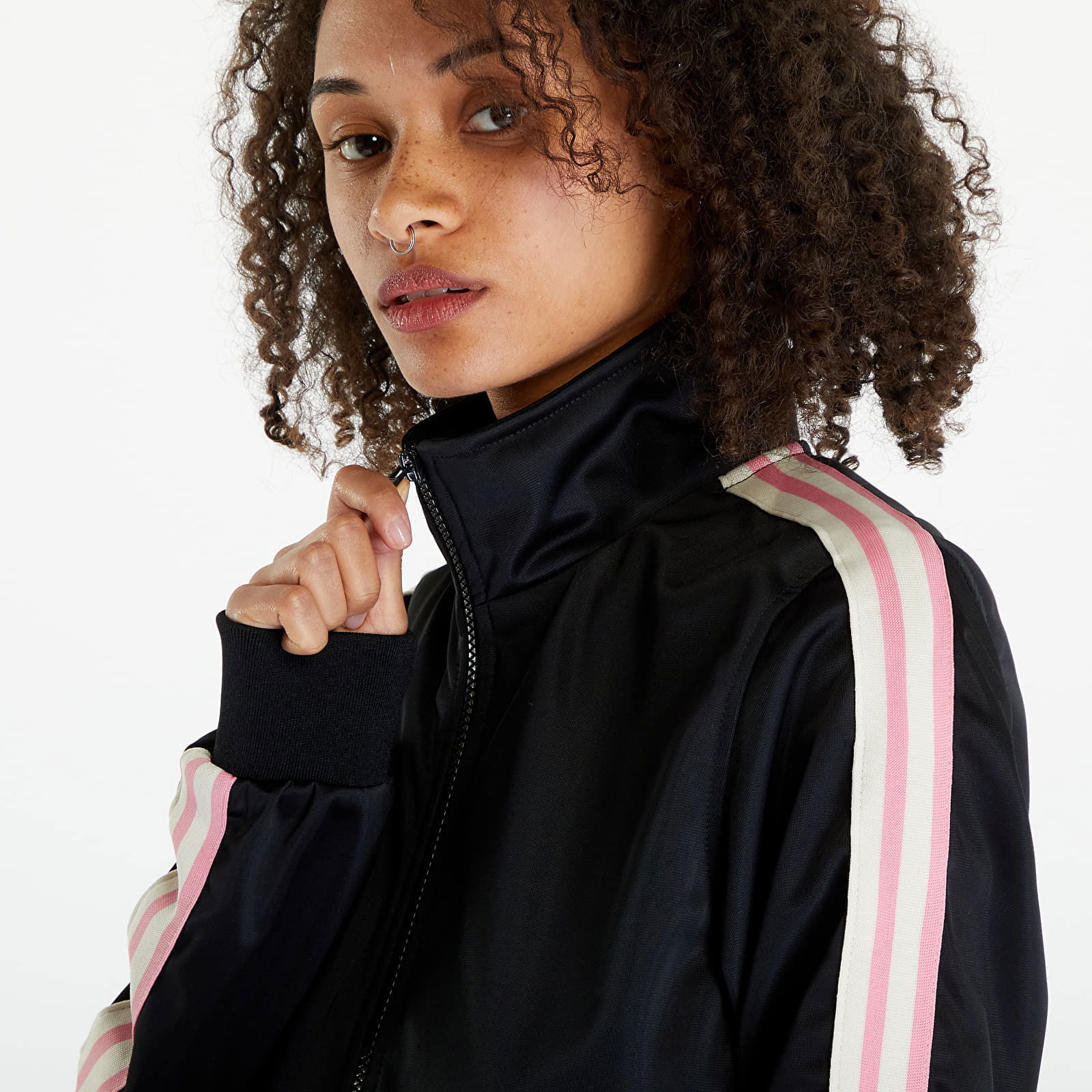 Ladies Retro Track Jacket Black