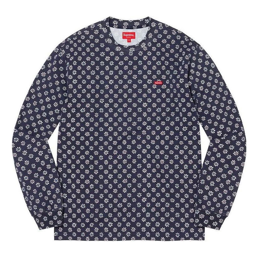 Tričko Supreme Small Box Long Sleeve T-Shirt Modrá | SUP-FW22-783