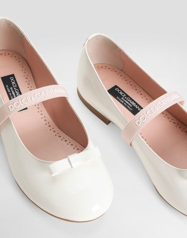 Doplnky Dolce & Gabbana Dolce & Gabbana Patent Leather Ballet Flats with Bow Biela | D11294A483187682, 3