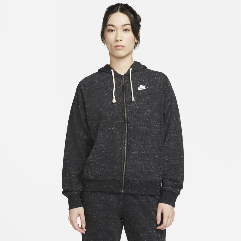 Mikina Nike Sportswear Gym Vintage Full-Zip Hoodie Čierna | DM6386-010, 0