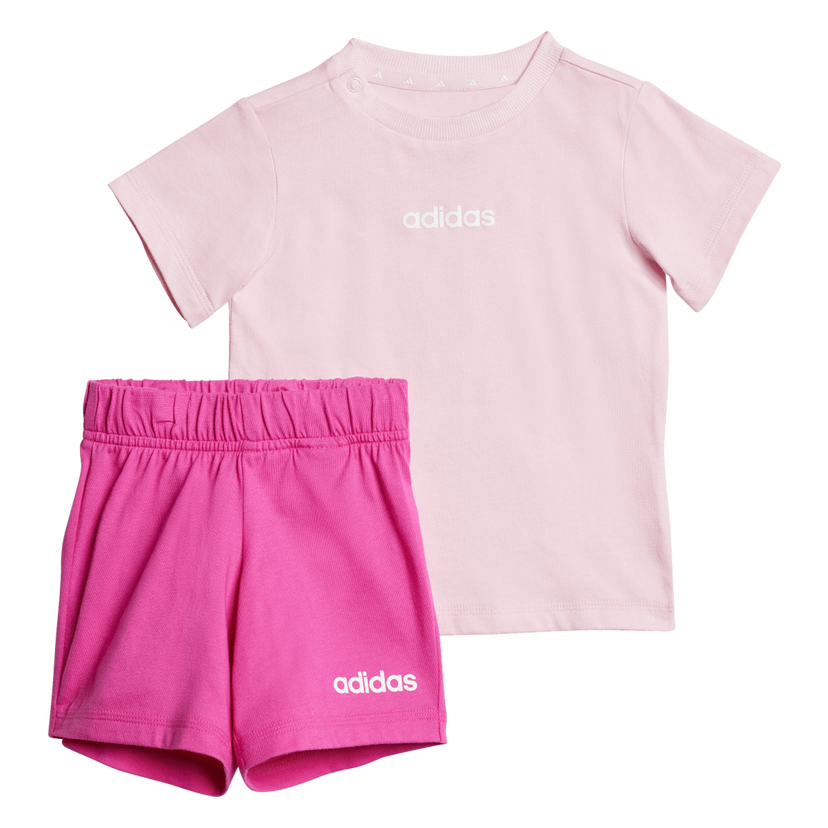 Súprava adidas Originals Short Sleeve T-shirt with Snaps and Shorts Set Ružová | JC9744
