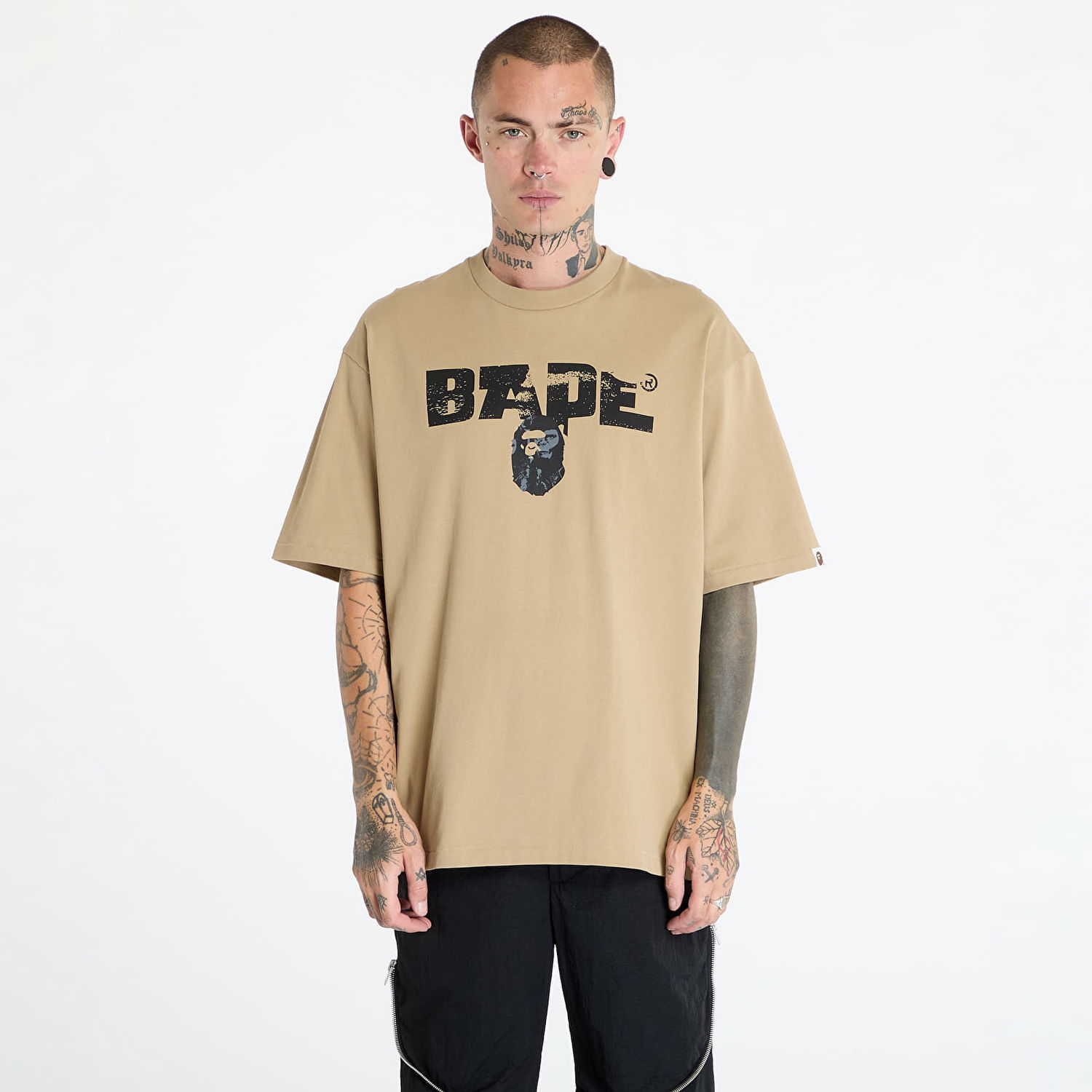 Tričko BAPE A BATHING APE Bape Army Relaxed Fit Tee Beige Béžová | 001TEK301350M BEI, 0