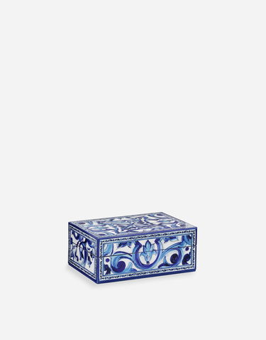 Home decor Dolce & Gabbana Dolce & Gabbana Small Decorated Plexiglass Box Modrá | TCC202TCAMYUB008, 2