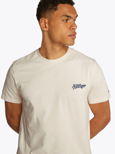 Tričko Tommy Hilfiger Tommy Hilfiger Summer Script Logo T-Shirt Béžová | MW0MW38643Z00, 3