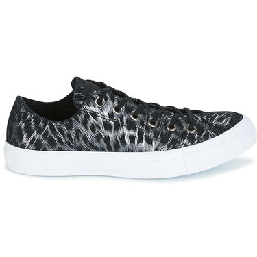 Tenisky a topánky Converse CHUCK TAYLOR ALL STAR SHIMMER SUEDE OX BLACK/BLACK/WHITE Čierna | 558000C, 2