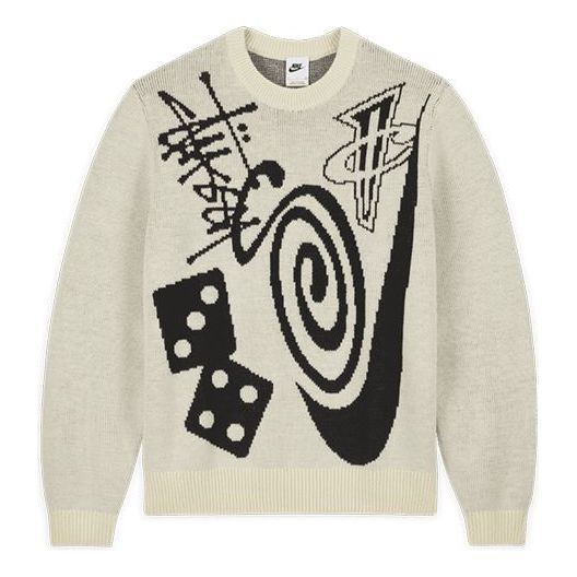 Sveter Nike Stussy Icon Knit Sweater Béžová | DR2893-238, 0