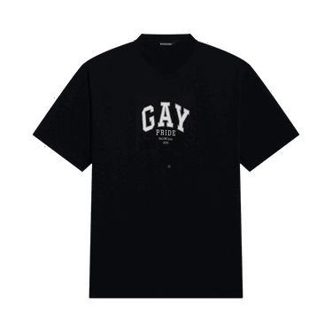 Tričko Balenciaga Pride 2021 Oversized Tee Čierna | 651795 TLV93 1000, 0