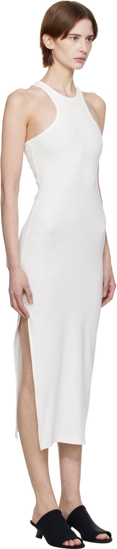 Šaty Courrèges Courrèges Scuba Rib Midi Dress Biela | 125JRO586JS0194, 1