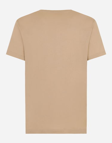 Tričko Dolce & Gabbana Short-sleeved T-shirt With Dg Embroidery Béžová | G8RN8ZG7M8XM0464, 1