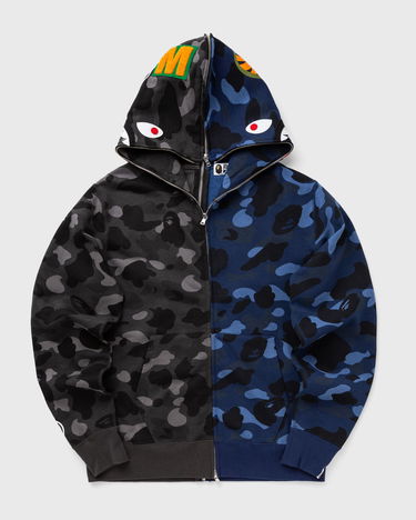 Mikina BAPE COLOR CAMO SEPARATE SHARK Hoodie Modrá | 001ZPK801001MBK3, 0