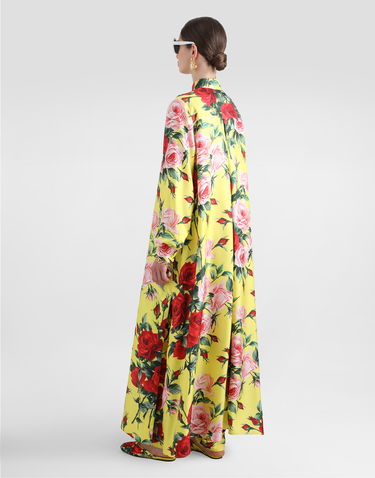 Nohavice Dolce & Gabbana Dolce & Gabbana Silk Twill Bouquet Print Pants Žltá | FTC11TIS1XHHG5JD, 2