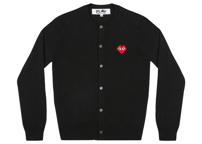 Sveter Comme des Garçons Play Invader Heart Cardigan Čierna | AZ-N083-051, 0