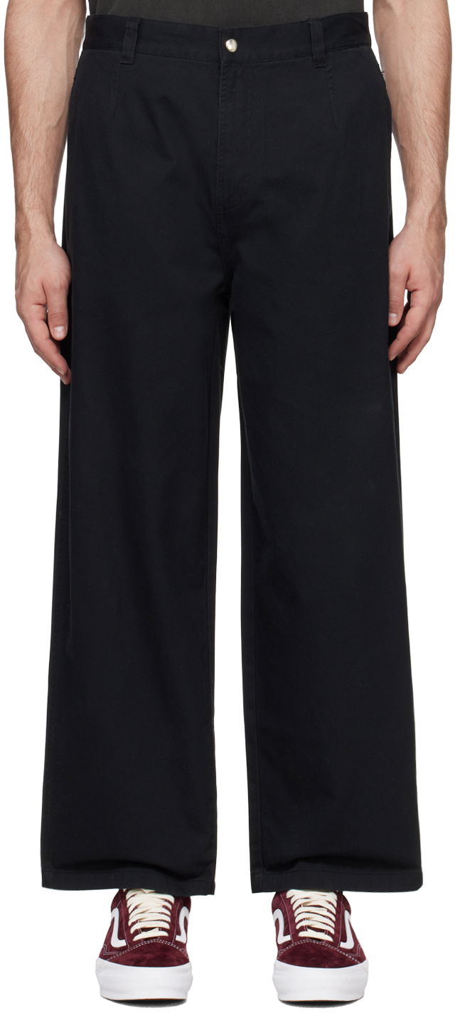 Nohavice Stüssy Black Workgear Trousers Čierna | 116625, 0
